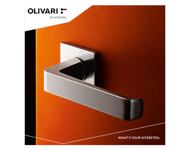 Olivari deurkruk Milano Q op rozet rvs mat titaan PVD