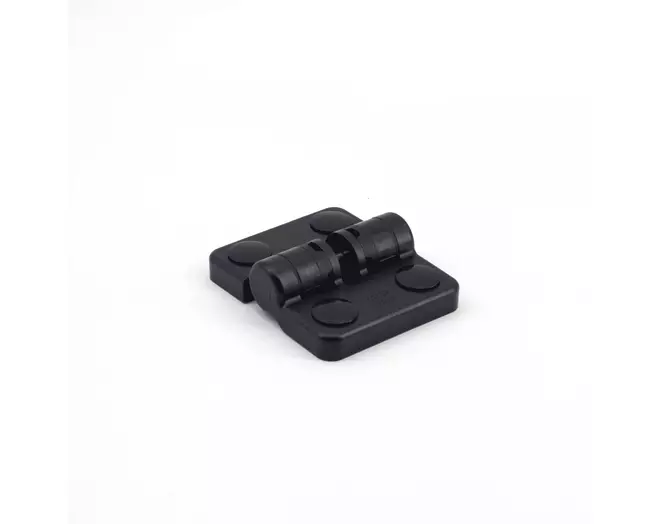 Scharnier kunststof met stopper, zwart