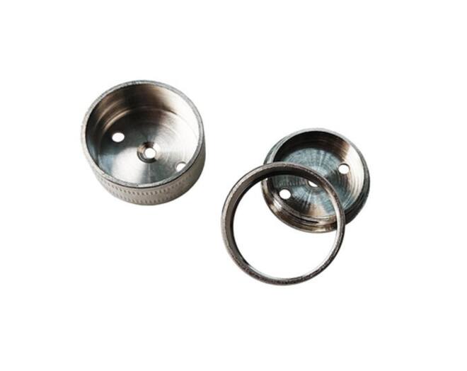 Pitons 18mm vernikkeld, voor ronde roede 18mm