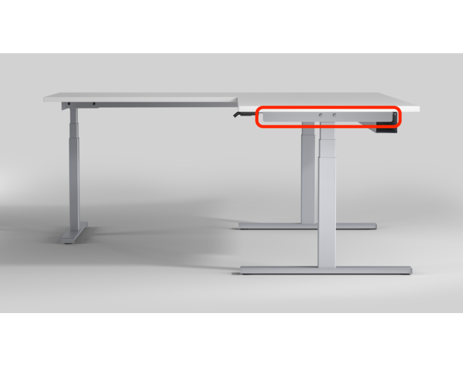 Aanzetstuk met buismaat 1000mm zilver, drager 580mm recht