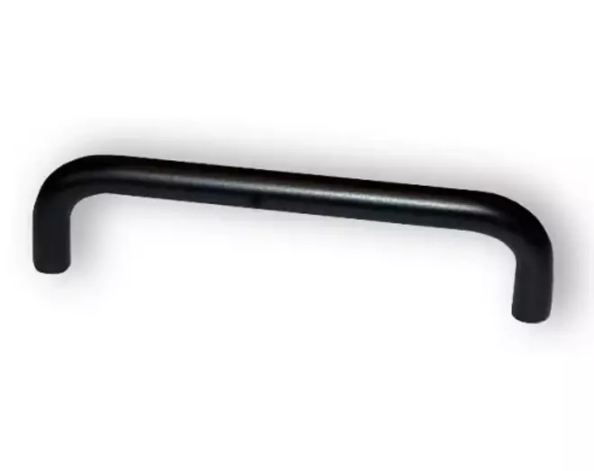 Greep 10x192mm recht, zwart gelakt, totale lengte 200mm