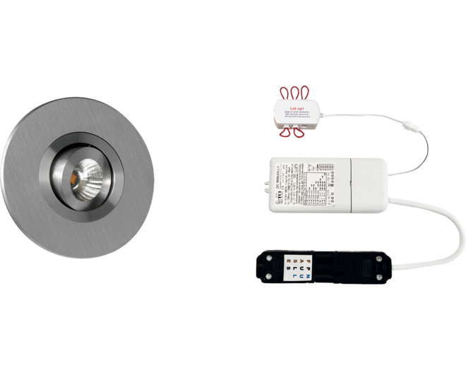 2x Monza rond Alu DTW 3000K-2200K + 2x verleng+ Mini Jolly