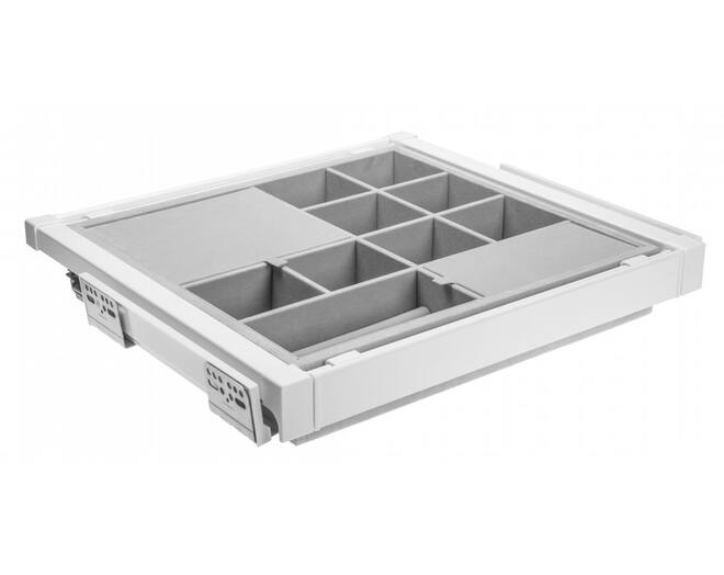 Lade met vakken, 900 mm SOFT-CLOSE, Wit