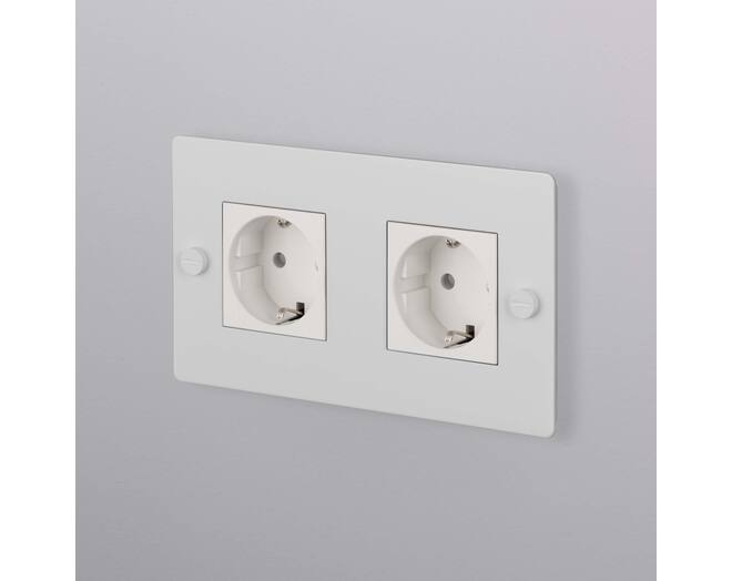 EU 2G Socket/Schuko Type F/White