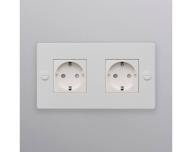 EU 2G Socket/Schuko Type F/White