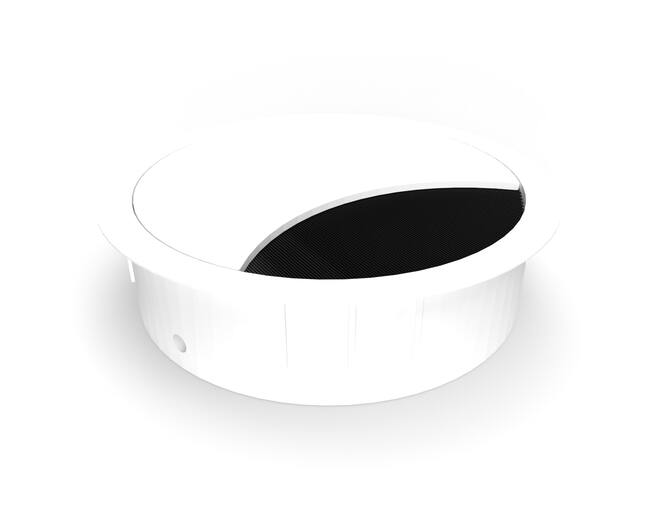 Kabeldoorvoeren 80mm halve maan, wit, 21mm diep