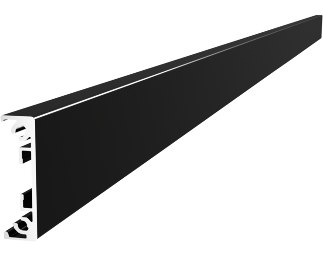 Spaceship afdekprofiel aluminium zwart, lengte 2500mm