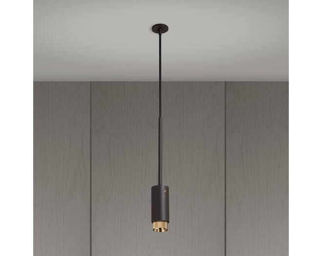 Exhaust Pendant/Cross/Graphite/Brass
