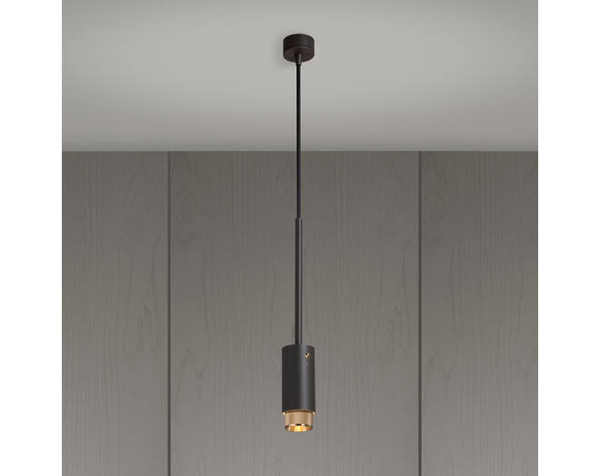 Exhaust Pendant/Cross/Graphite/Brass