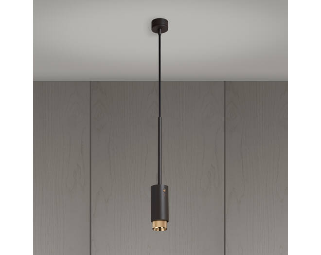 Exhaust Pendant/Cross/Graphite/Brass