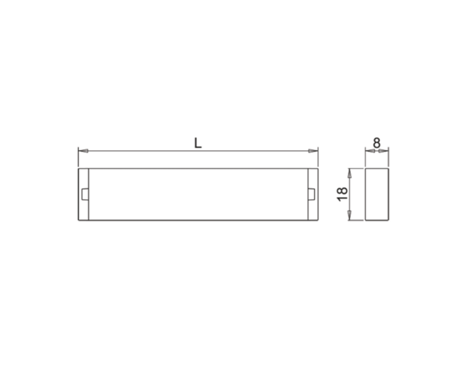 SUNUP LEDprofiel D-motion met eindkap Lengte: