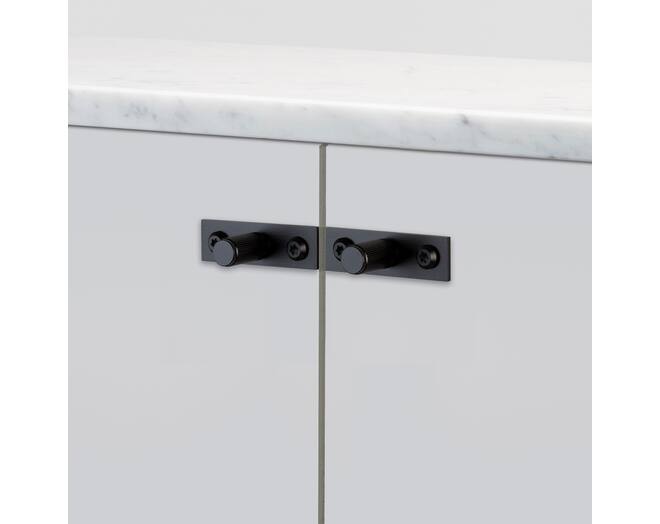 Furniture Knob/Plate/Linear/Set Of 2/Black