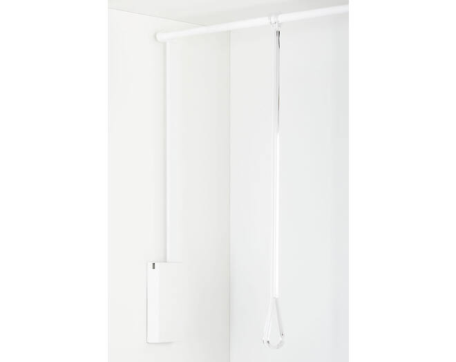 Garderobelift met dubbele soft close 750-1100mm wit/wit