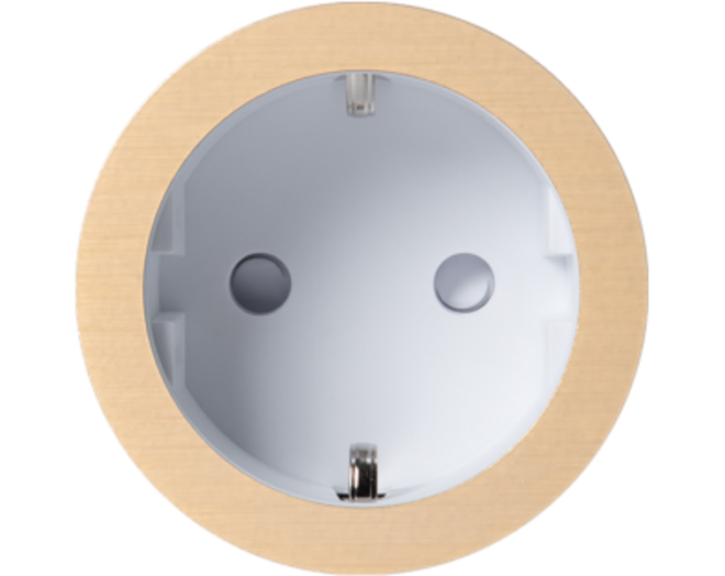 Rond 2.0 MultifitSocket F- brushed brass - white cup