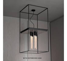 Caged Ceiling 4.0 - Polished White Marble/Buster Bulb Tube