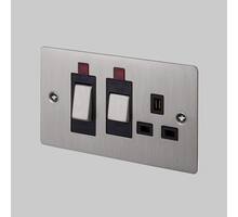 Cooker Control Unit w/ Neon - Steel - Black Interior