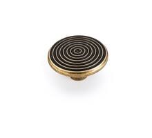 Knop LAPS verguld 45mm rond met ribbels