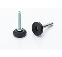 Stelvoet M10x100mm met binnenzeskant, m beweegbare kst.voet