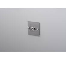 EU 1G Double Toggle Switch/w/out B+P Logo/Steel