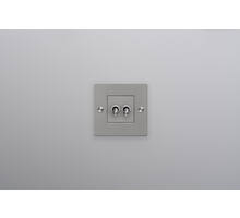 EU 1G Double Toggle Switch/w/out B+P Logo/Steel