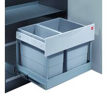 Inbouwafvalemmer Tandem, 30L,1x 12 + 1 x 18 liter