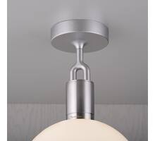 Forked Ceiling/Steel/Medium Opal Globe