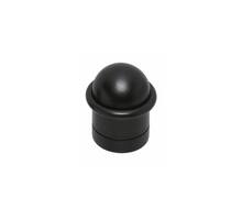 Deurstop met ring mat zwart