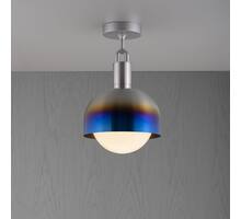 Forked Ceiling/Steel/Medium Burnt Steel Shade/Medium O