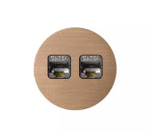 Rond 2.0 Data port  2 Keystones- t.less - light bronze