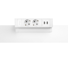 Fellowes power deskup 2.0 Wit 2x USB-A 2x 220V met eGST plug