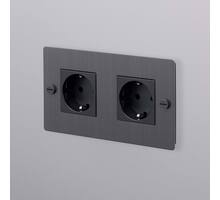 EU 2G Socket/Schuko Type F/Smoked Bronze