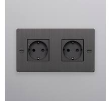 EU 2G Socket/Schuko Type F/Smoked Bronze