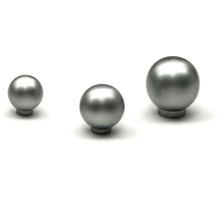 Knop diameter 20mm aluminium mat, hoogte 22mm