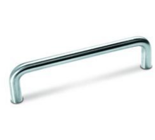 Greep 10x64mm recht glans chroom, totale lengte 74mm