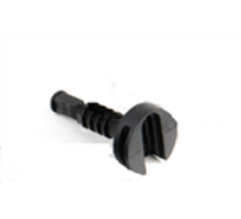 Wanddeel ALFA plankdrager zwart kunststof 12.5mm VE=1000