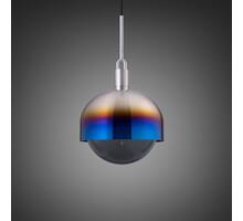 Forked Pendant/Steel/Large Burnt Steel Shade/Large Smo