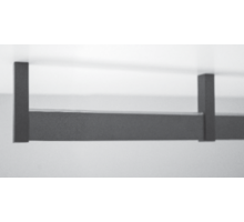 Middensteun voor roede 30x10mm, mat zwart RAL9005 H=78.5mm