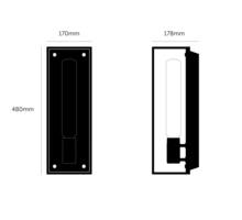 Caged Wall Light/Large/Black Marble