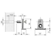 Verbinder (kastgedeelte) TRIS voor euroschroef of SPAX