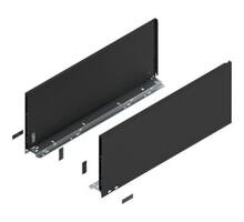 Legrabox ladezijde F 600mm, carbon zwart, hoogte 241mm