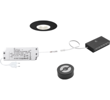 8x Pixel 24V mat zwart + GiroFE 15W driver met zwarte zender