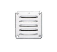 Luchtrooster mat RVS 115x115mm, 5 sleuven