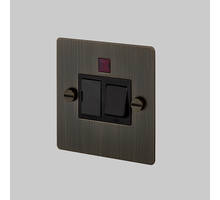 13A Dp Switched Fcu w/ Neon - Smoke - Black Interior