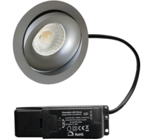 Smooth kantelbare inbouwspot rond  Aluminium + Triac driver