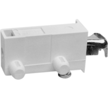 Kastophangers rechts wit, met duvel 10mm