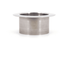Afvaldoorlaat rond RVS glanzend, boormaat 58mm, geen deksel