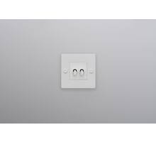 EU 1G Double Toggle Switch/w/out B+P Logo/White