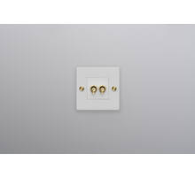 EU 1G Double Toggle Switch/w/out B+P Logo/White