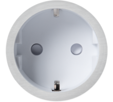 Rond 2.0 Socket F - t.less - brushed nickel - white cup