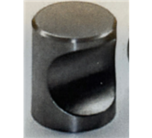 Knop diameter 21mm met uitsparing RVS geborsteld hoogte 25mm